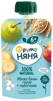 Пюре ФрутоНяня Яблоко банан и груша 90г