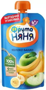 Пюре ФрутоНяня Яблоко-Банан с 6 месяцев 180г