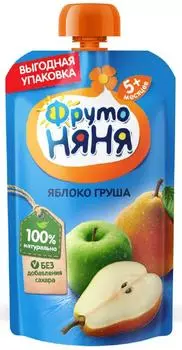 Пюре ФрутоНяня Яблоко-Груша с 5 месяцев 180г