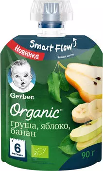Пюре Gerber Органик Груша Яблоко Банан 90г