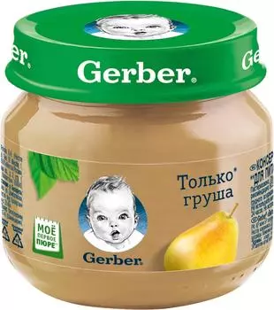 Пюре Gerber Только груша 80г