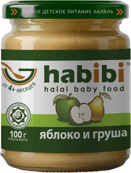 Пюре Habibi Яблоко груша 100г