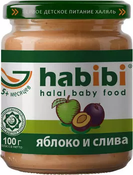 Пюре Habibi Яблоко слива 100г
