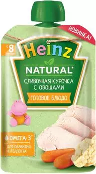 Пюре Heinz Natural Сливочная курочка с овощами 90г