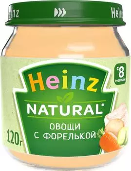 Пюре Heinz Овощи с форелькой 120г