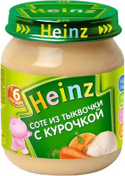 Пюре Heinz Соте из тыквочки с курочкой 120г
