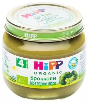 Пюре HiPP Мое первое пюре Брокколи 80г. Закажите онлайн!