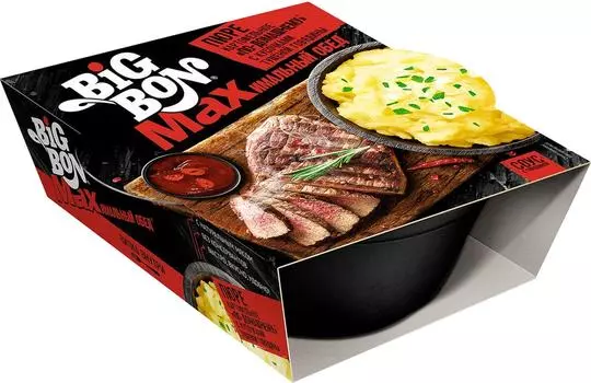 Пюре картофельное Big Bon Max по-домашнему с говядиной 110г