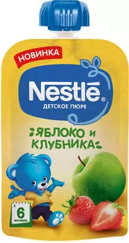 Пюре Nestle из Яблок и клубники с 6 месяцев 90г