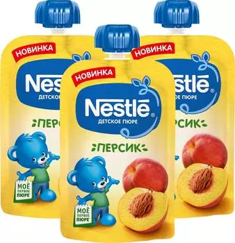 Пюре Nestle Персик 90г (упаковка 3 шт.)