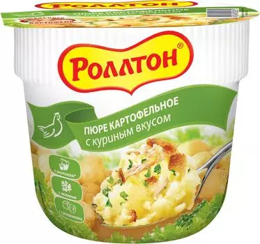 Пюре Роллтон картофельное с куриным вкусом 40г