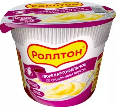 Пюре Роллтон картофельное со сливочным вкусом 40г