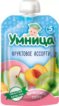 Пюре Умница Фруктовое ассорти 100г