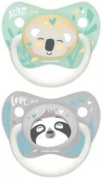 Пустышка Canpol babies Exotic Animals силиконовая анатомическая 0-6 месяцев 2шт