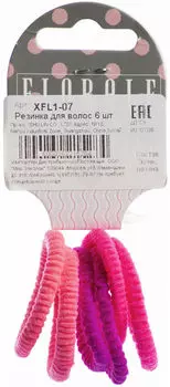 Резинка для волос Shu Lin Florale XFL1-07 6шт в ассортименте