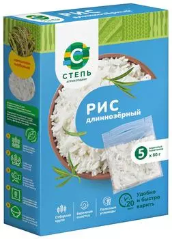 Рис Степь длиннозерный 5*80г - Vprok.ru Перекрёсток