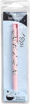 Ручка Be Smart Bunny розовый автоматическая шариковая синяя 0.7мм