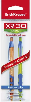 Ручка Erich Krause шариковая XR-30 Spring автоматическая синяя 0.7мм 2шт