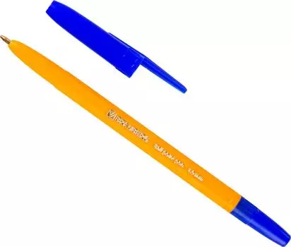 Ручка шариковая Brauberg Carina Orange синяя 1.0мм