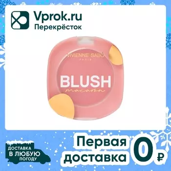Румяна для лица Vivienne Sabo Macaron матовые Холодный розовый Тон 02