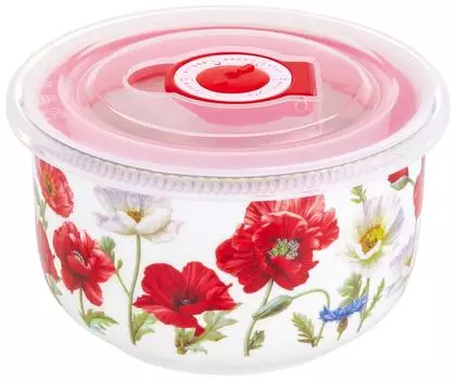 Салатник Elan Gallery Маки с крышкой 260мл