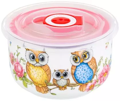 Салатник Elan Gallery Совушки с крышкой 260мл