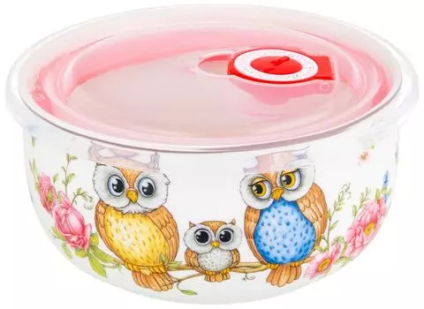Салатник Elan Gallery Совушки с крышкой 560мл
