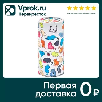 Салфетки бумажные Kimrik в тубе Озорные Котики 2 слоя 50шт