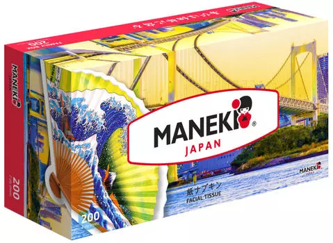 Салфетки бумажные Maneki Dream 2 слоя 200шт в ассортименте