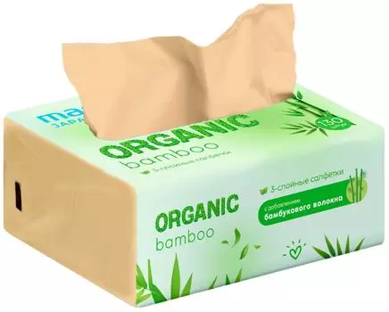 Салфетки бумажные Marabu Organic 3 слоя 130шт