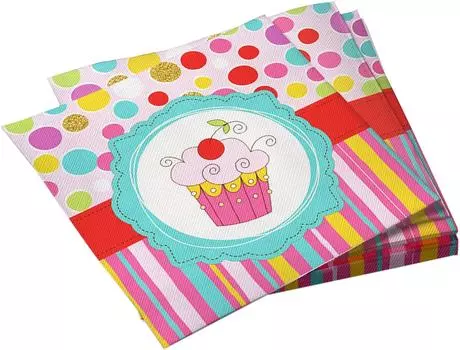 Салфетки бумажные ND Play Тортик трехслойные 33*33см 20шт