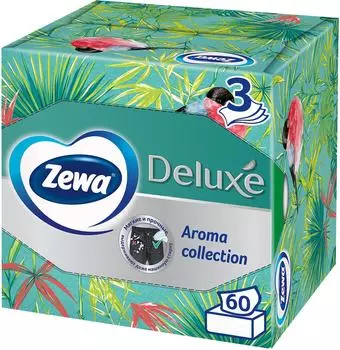 Салфетки бумажные Zewa Deluxe Aroma Collection 3 слоя 60шт