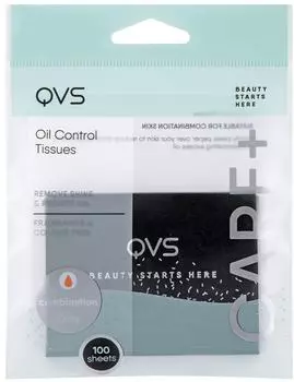 Салфетки для лица QVS Oil Control матирующие 100шт