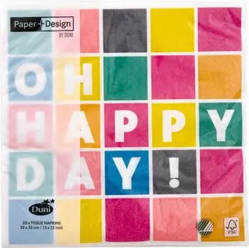 Салфетки Duni Happy Day трехслойные 33*33см 20шт