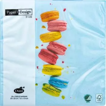 Салфетки Duni Macarons трехслойные 33*33см 20шт