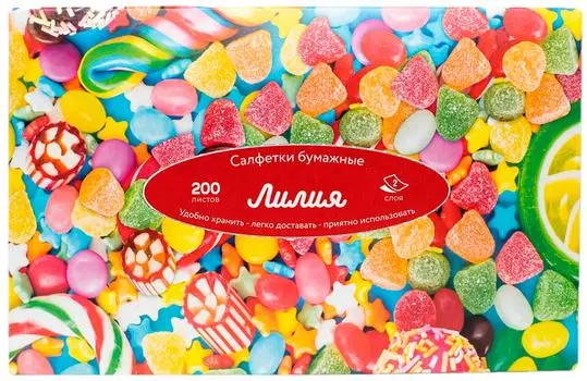 Салфетки Лилия non-stop 20*19см 2 слоя 200штс доставкой!