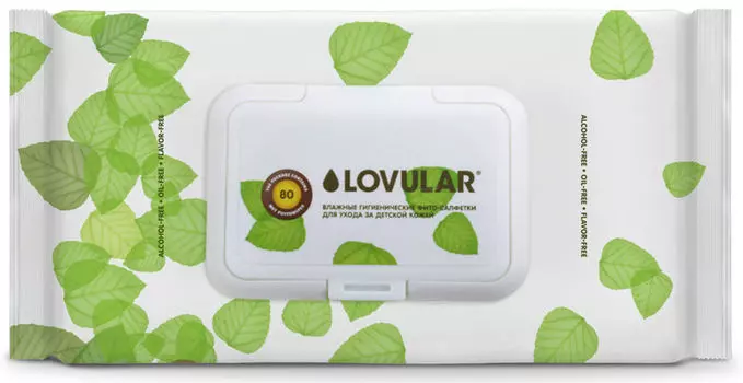 Салфетки влажные Lovular 80шт