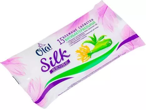 Салфетки влажные Ola! Silk sense Антибактериальные 15шт