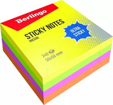 Самоклеящийся блок Berlingo Ultra Sticky 50*50мм 240 листов