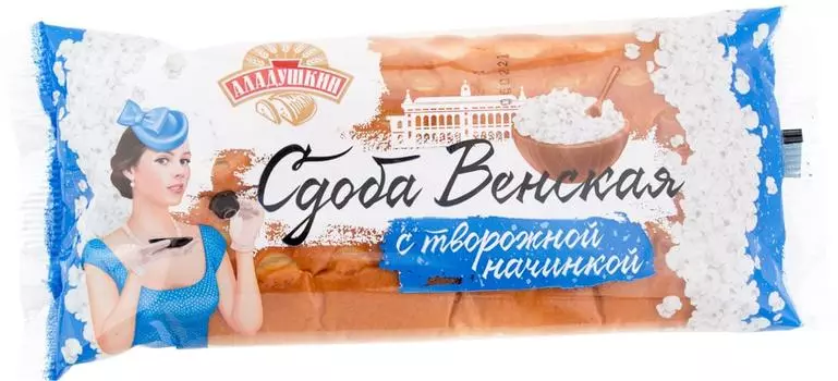 Сдоба Дарница Венская с творожной начинкой 180г
