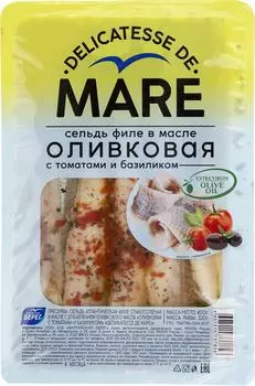 Сельдь Балтийский Берег с томатами и базиликом филе в масле 400г