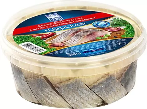 Сельдь Kingfish в масле с пикантными специями Царская 380г