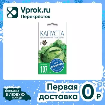 Семена Агроуспех Капуста белокочанная Трансфер F1 0.25г
