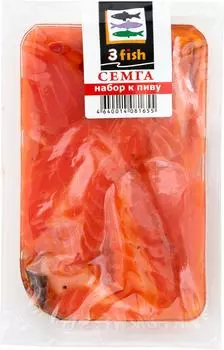 Семга 3Fish набор к пиву слабосоленая 130г