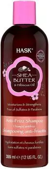 Шампунь для непослушных волос Hask с маслом ши и экстрактом гибискуса 355мл