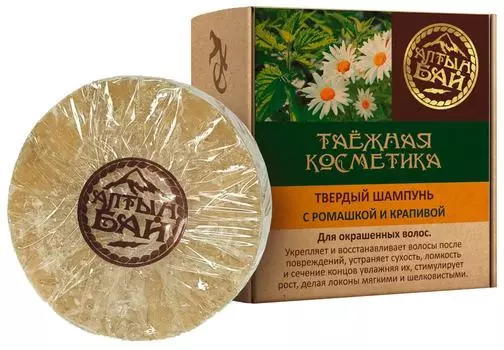 Шампунь для волос Алтын Бай твердый С ромашкой и крапивой