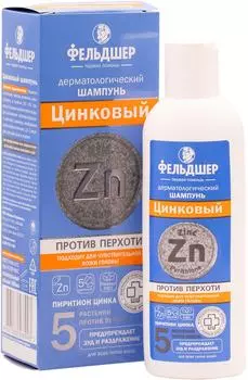Шампунь для волос Фельдшер дерматологический цинковый 180мл