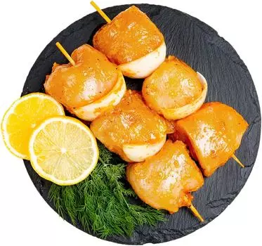 Шашлык куриный из мякоти в цитрусовом маринаде