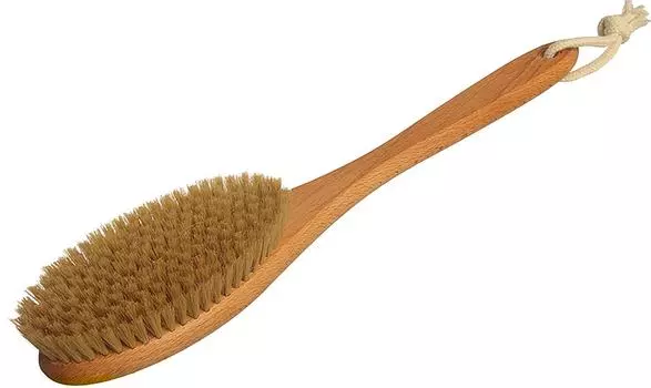 Щетка для массажа Экобраш из щетины кабана с ручкой