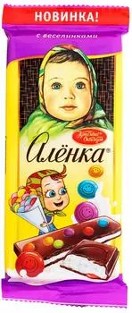 Шоколад Аленка Молочный с веселинками 87гс доставкой!